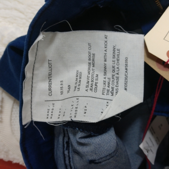 Current/Elliot Slim Boot Jeans in National Blue - Picture 6 of 12